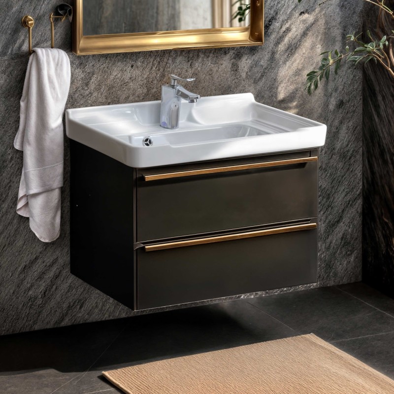 روشویی روکابینتی پارس سرام ستیا 60×42 | سفید
