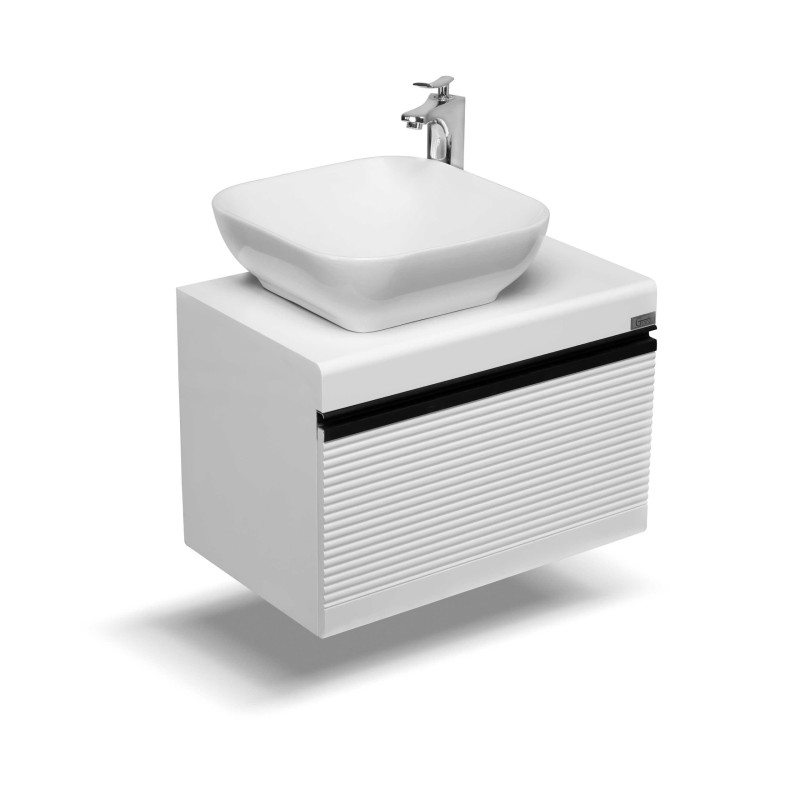 روشویی روکابینتی پارس سرام مدل داما 40×40 | مربع سفید