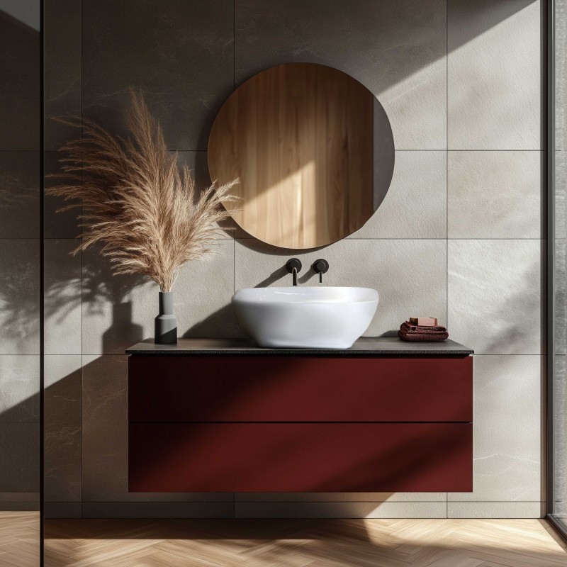 روشویی روکابینتی پارس سرام مدل داما 40×40 | مربع سفید