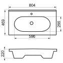 روشویی روکابینتی مروارید مدل دسپینا | سایز 60 و 80، مدرن و بادوام