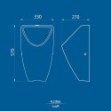 توالت ایستاده (یورینال) فلوریا چینی کرد دیواری