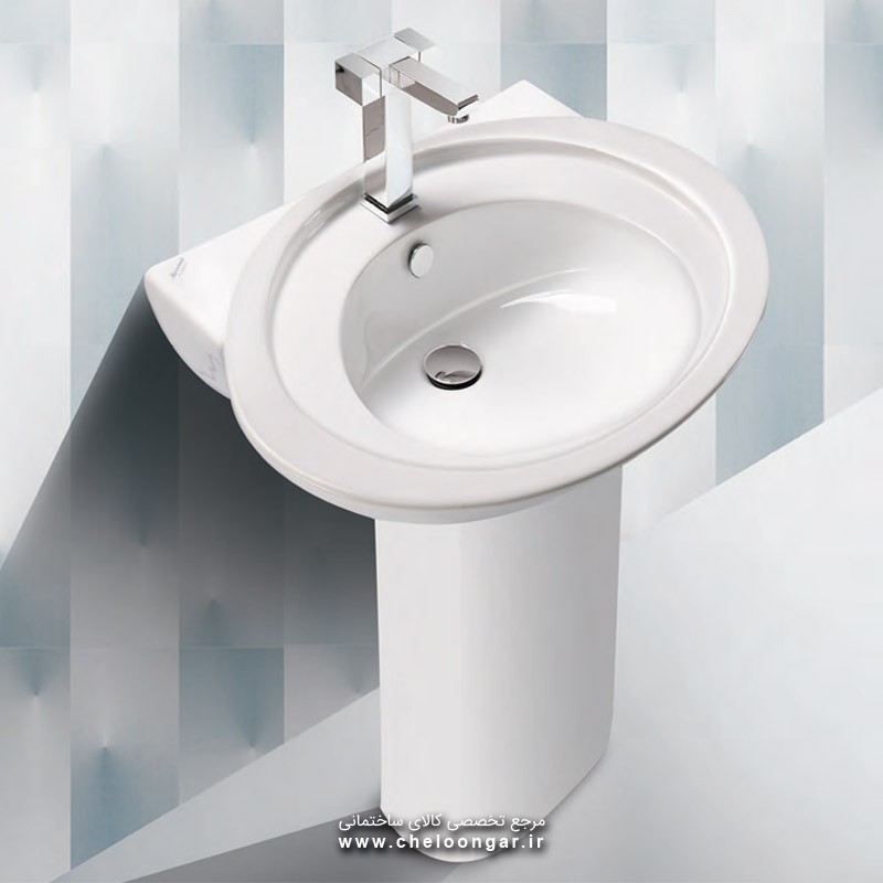 روشویی پایه دار مروارید مدل کلاسیک