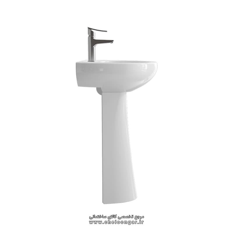 خرید اینترنتی روشویی پایه دار کاملیا چینی کرد در مرجع تخصصی کالای ساختمانی چلونگر