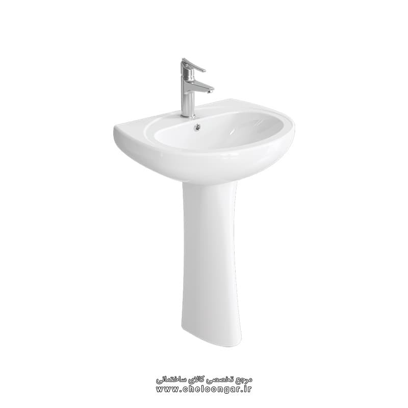 خرید اینترنتی روشویی پایه دار کاملیا چینی کرد در مرجع تخصصی کالای ساختمانی چلونگر